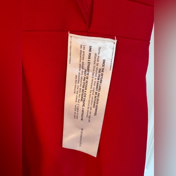 NEW! BCBGMAXAZRIA Red Dress Size 0 Christmas Holidays XS - Picture 4 of 7